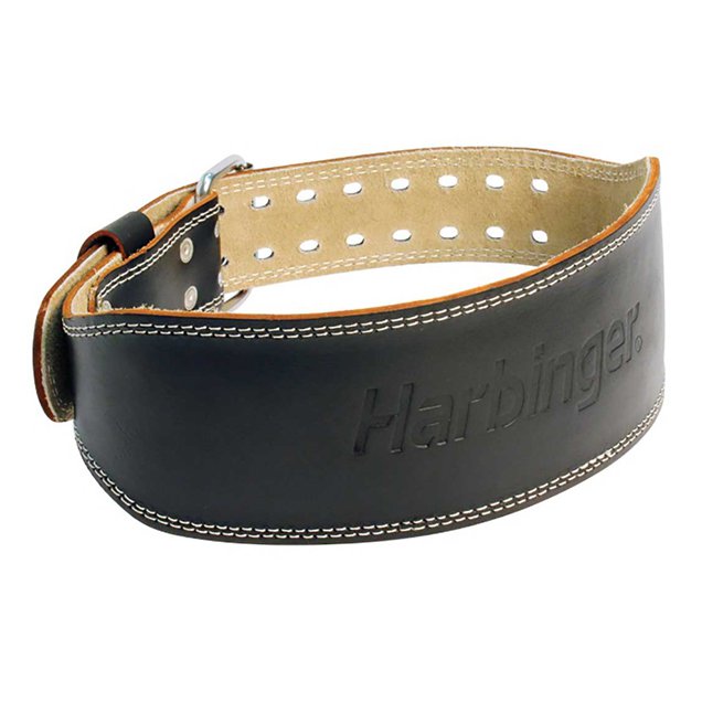 Harbinger 6in Padded Leather Belt Black