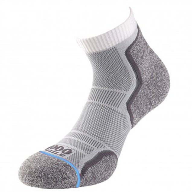 1000 Mile Run Anklet Lay Wmn 2pk Sock Wh
