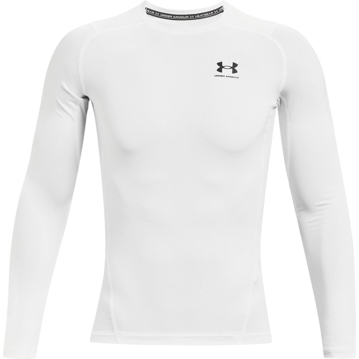 UA Mens HG Armour Comp LS Tee White