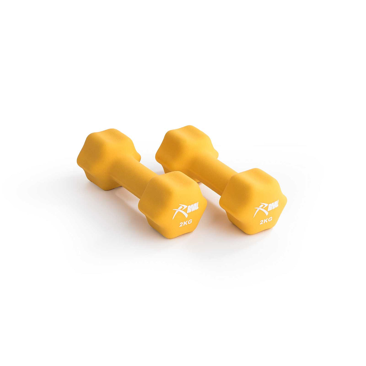 Rival Neoprene Dumbell 2kg Pair Yellow