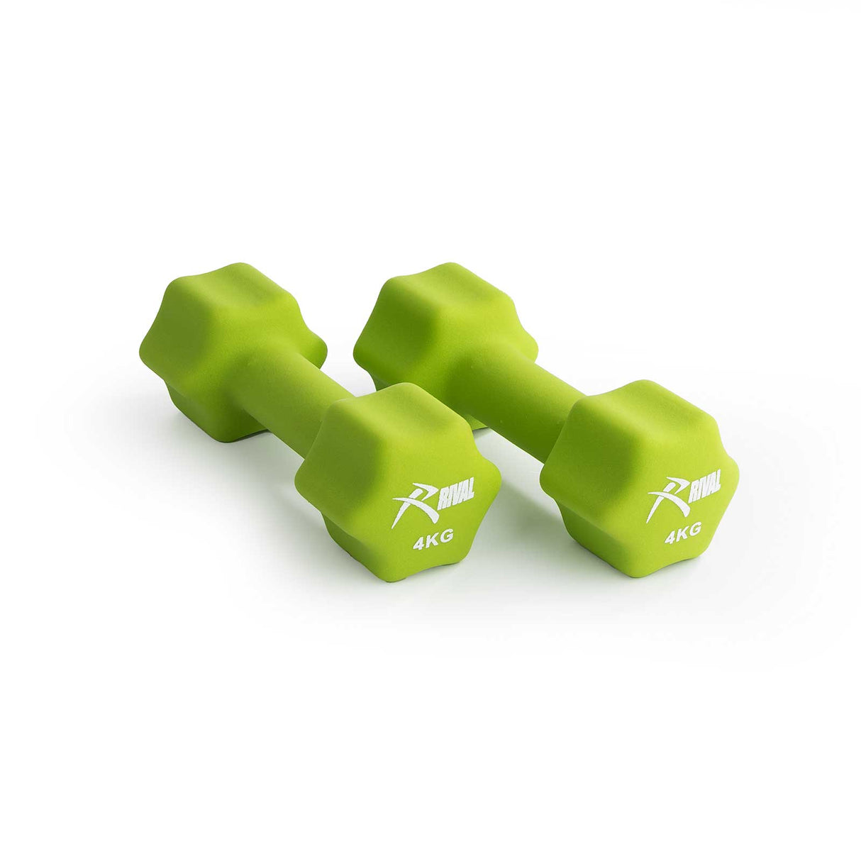 Rival Neoprene Dumbell 4kg Pair Green