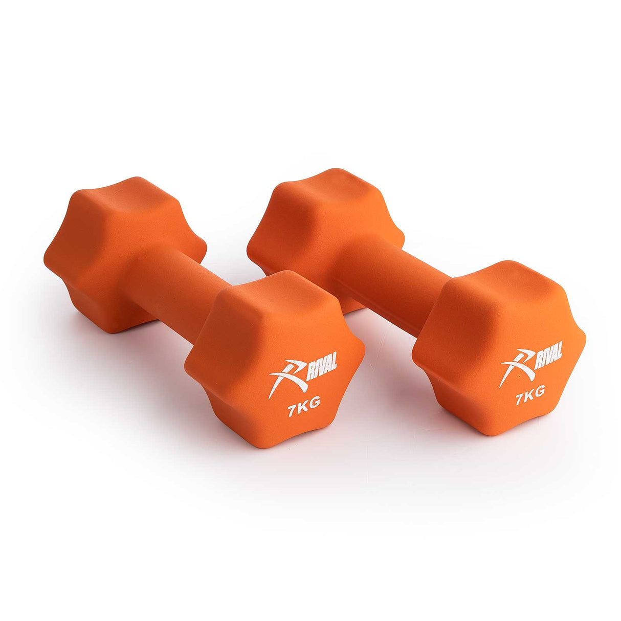Rival Neoprene Dumbell 7kg Pair Orange