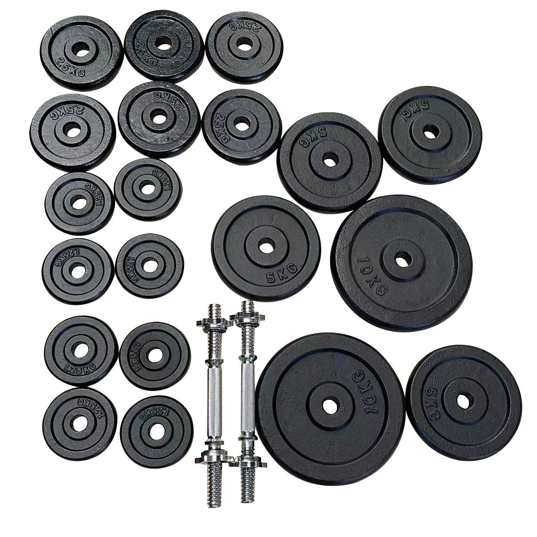 Rival Cast Iron Barbell Set 80kg Multi