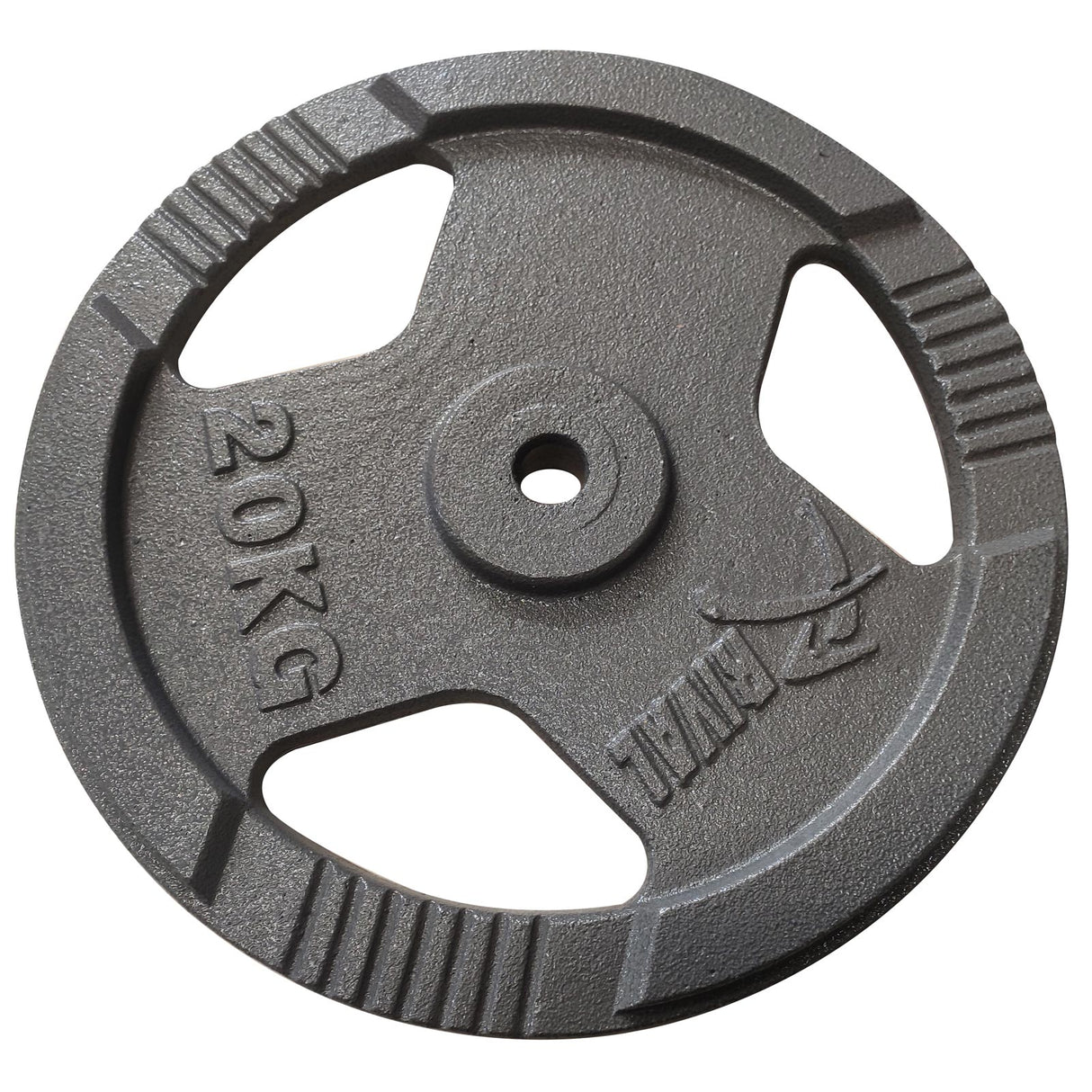 Rival Cast Iron Tri-Grip Plate 20kg Silv
