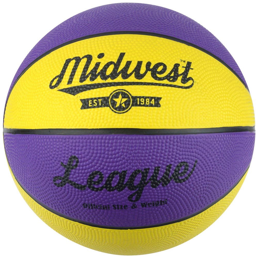 Midwest League Basketball Size 6 Yel/Pur