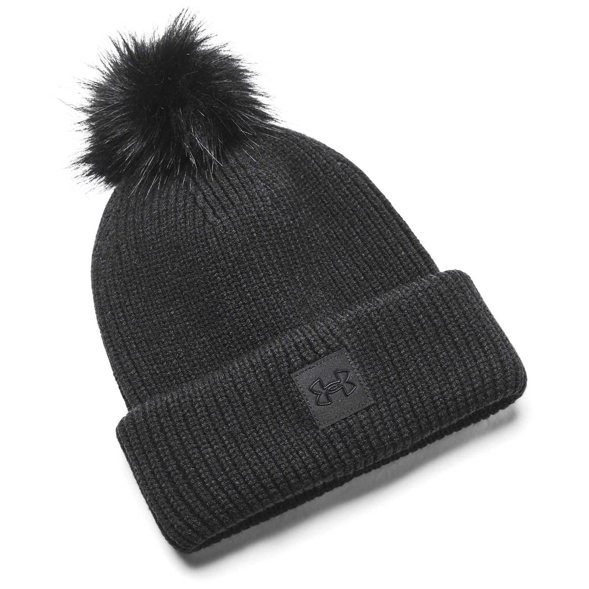 UA Wmns Halftime Ribbed Pom Black