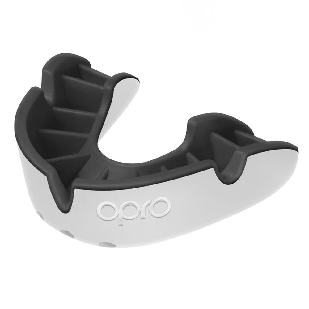 Opro Self-Fit Jnr M/guard Silv/Wh/Blk