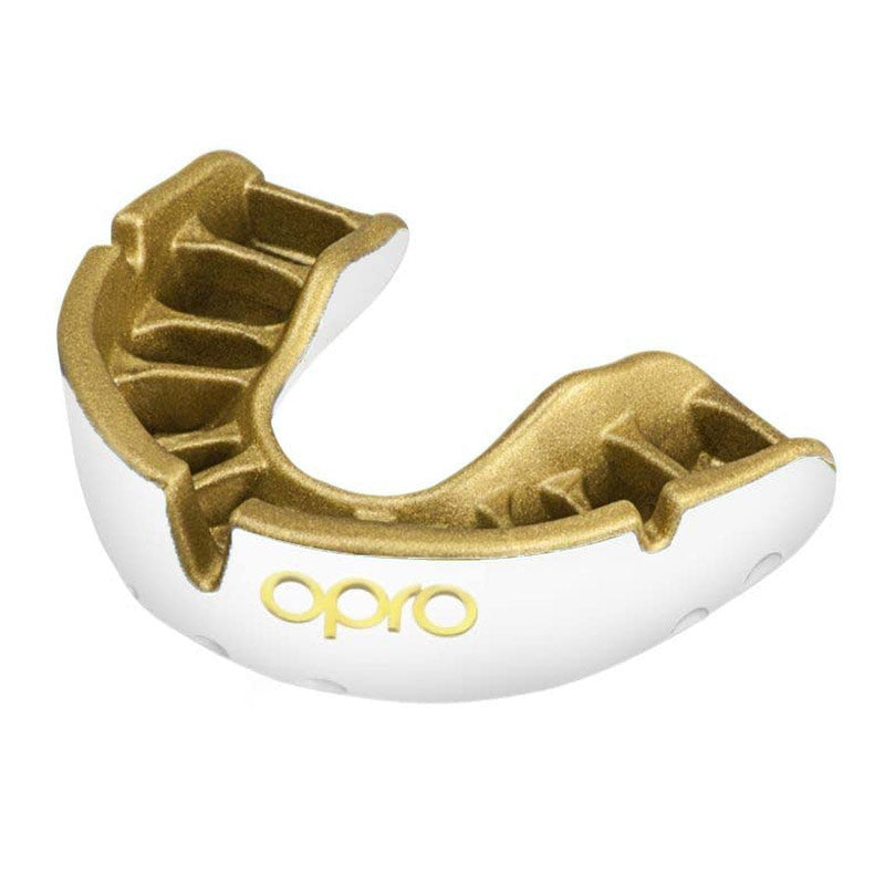Opro Self-Fit M/guard Gold/White-NEW