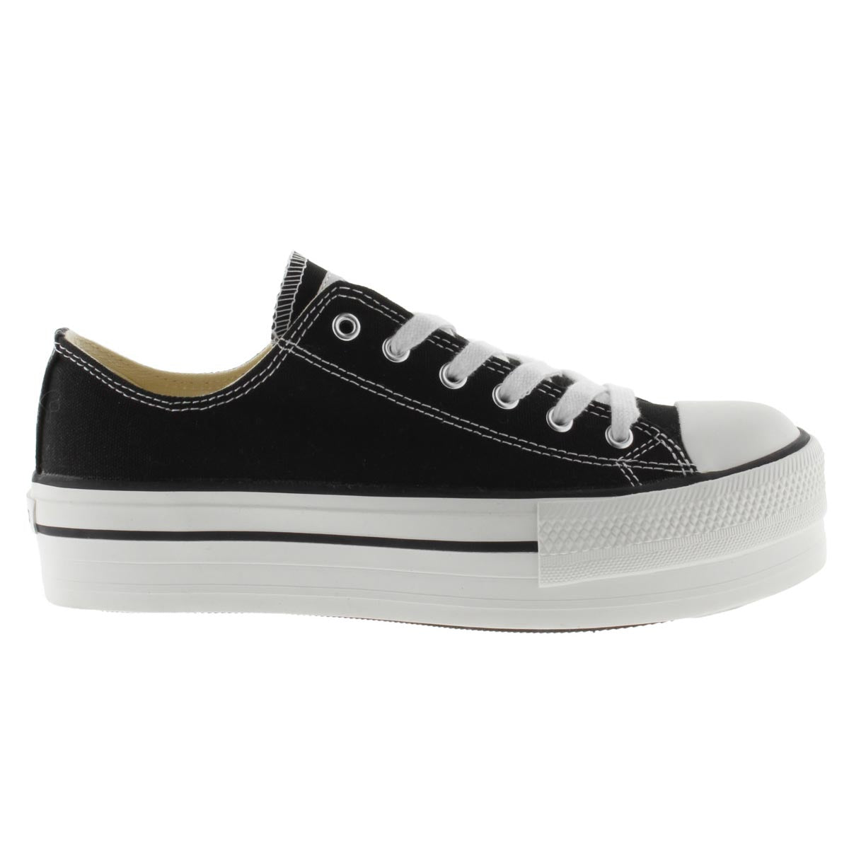 VICTORIA CANVAS PLATFORM SNEAKER BLK