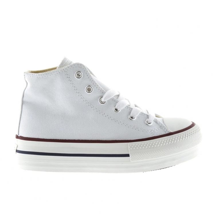 VICTORIA CANVAS PLATFRM HIGH-TOP UNI WHT
