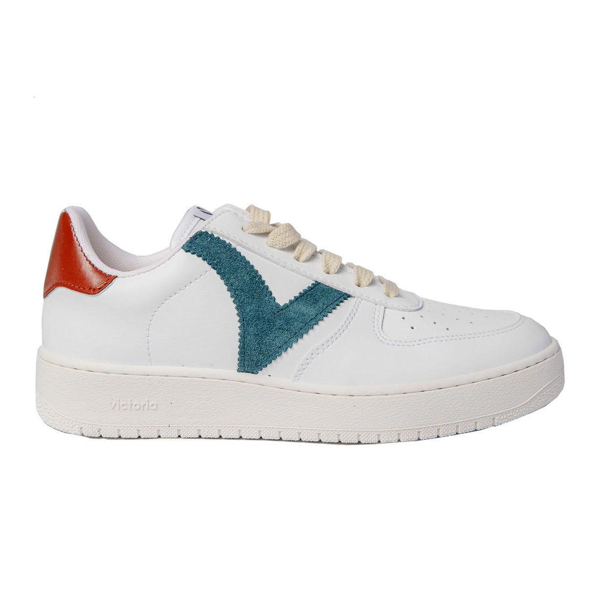 Victoria Faux Leather Sneaker Uni Wht/Gr