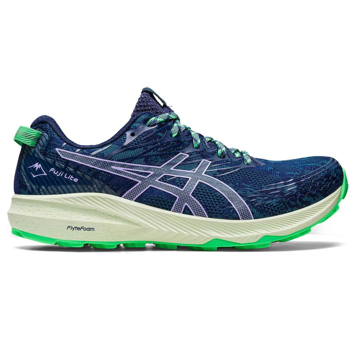 Asics Fuji Lite 3 Womens Navy/Green