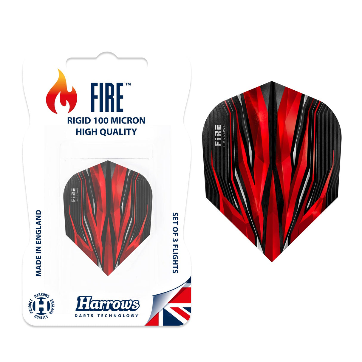 Harrows Fire Inferno Dart Flights Red