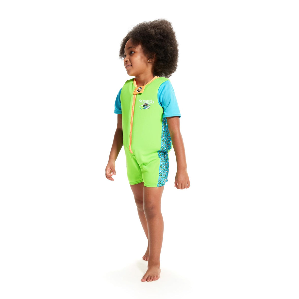 SPEEDO LRN SWM CHRCTER PRNT FLT SUIT GRN