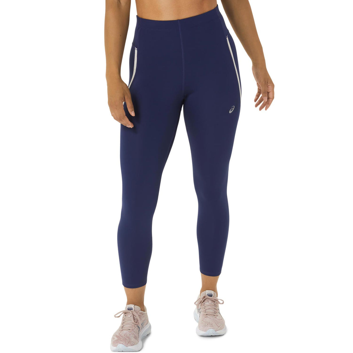ASICS WOMENS RACE HIGH WAIST TIGHT BLUE