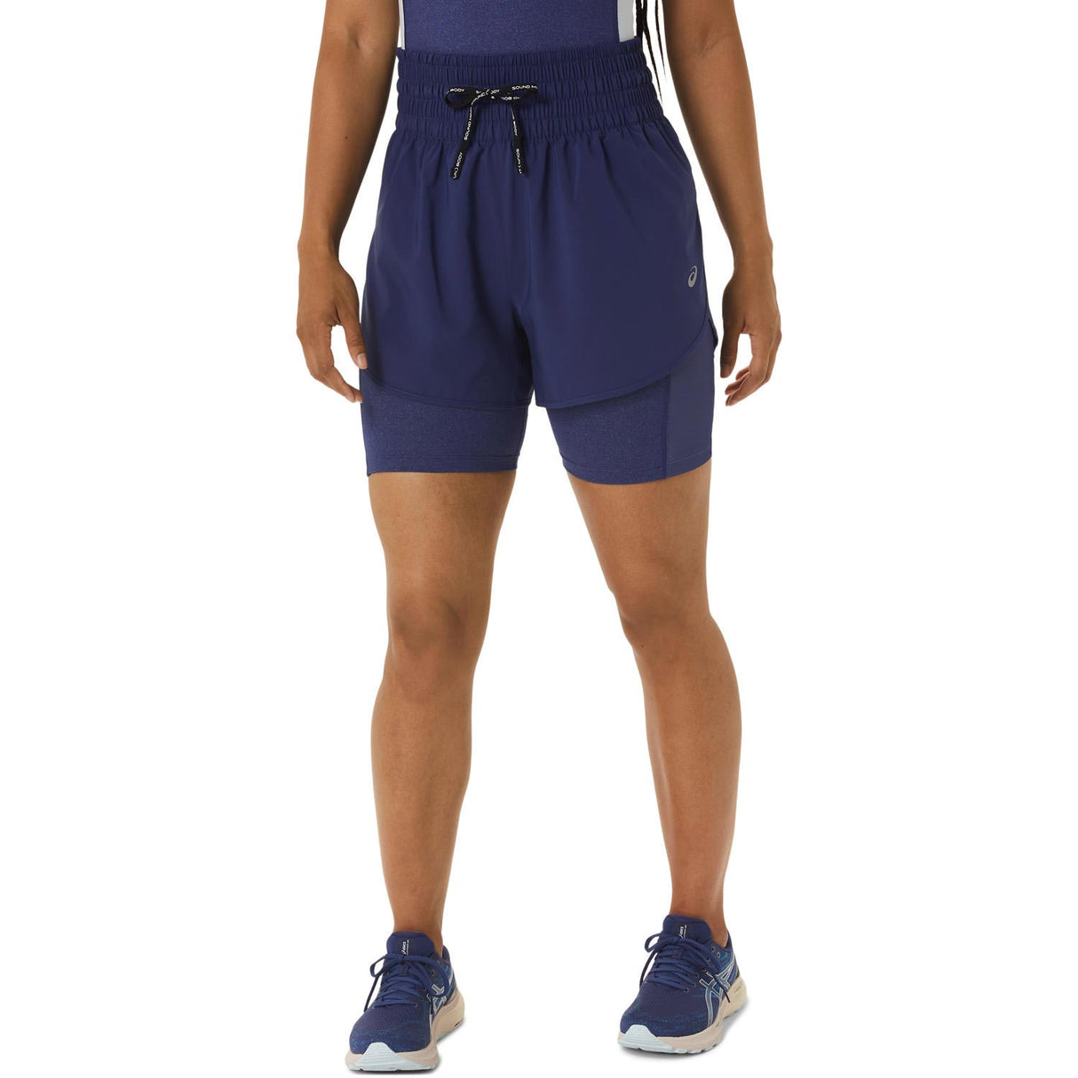 ASICS WOMENS NAGINO 4IN RUN SHORT BLUE