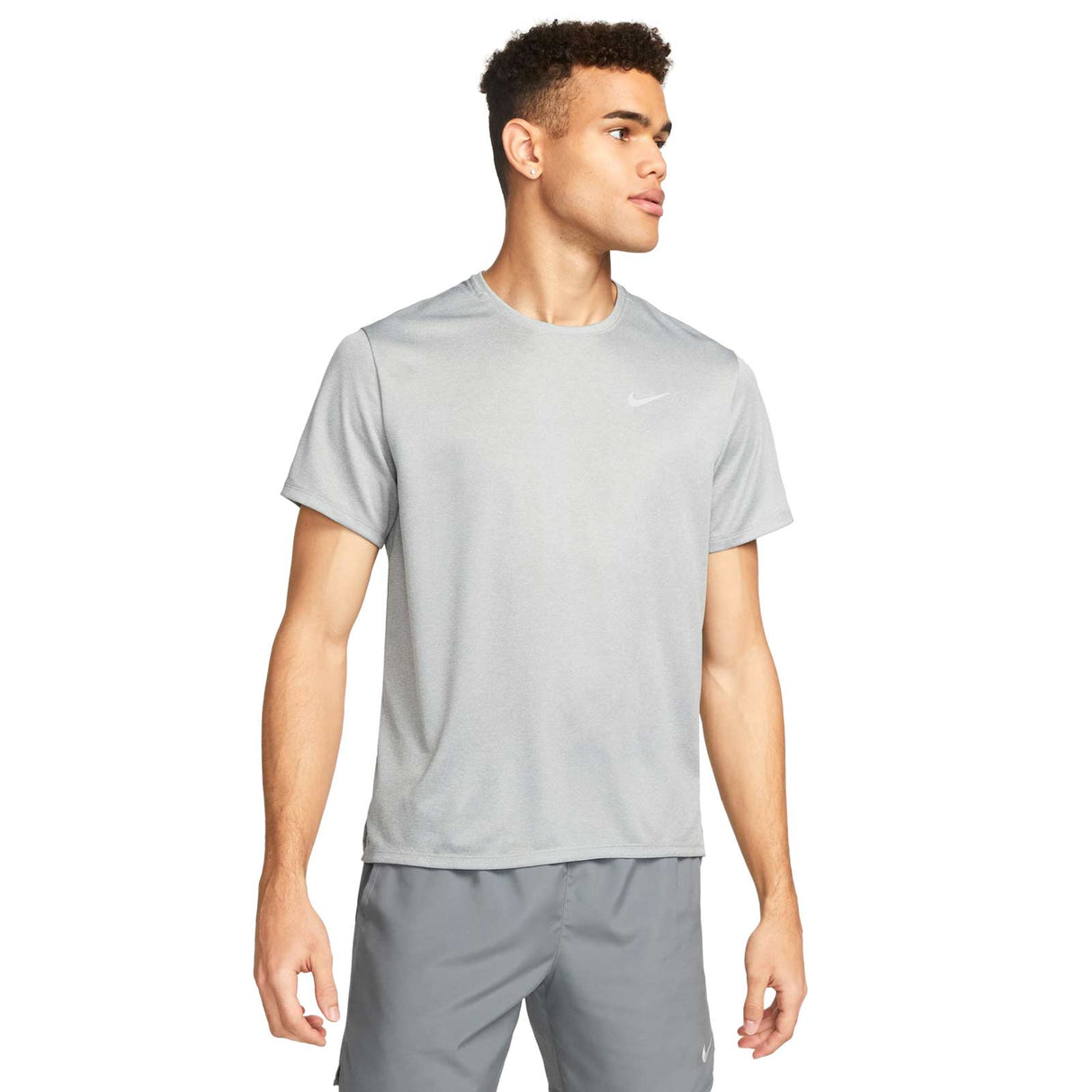 Nike Mens DF UV Miler Top SS Grey