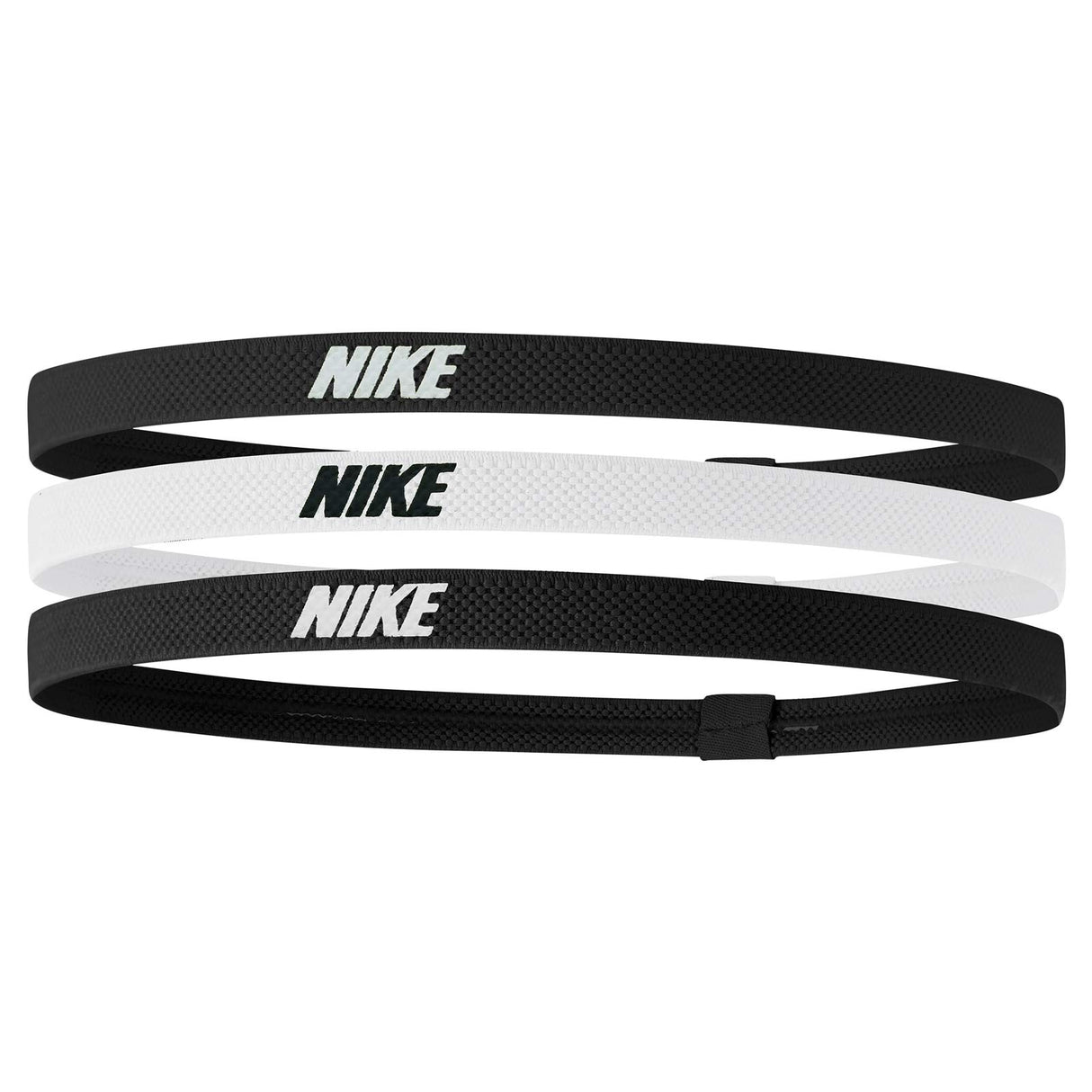 Nike Elastic Headbands 2.0 3 Pk Black/Wh