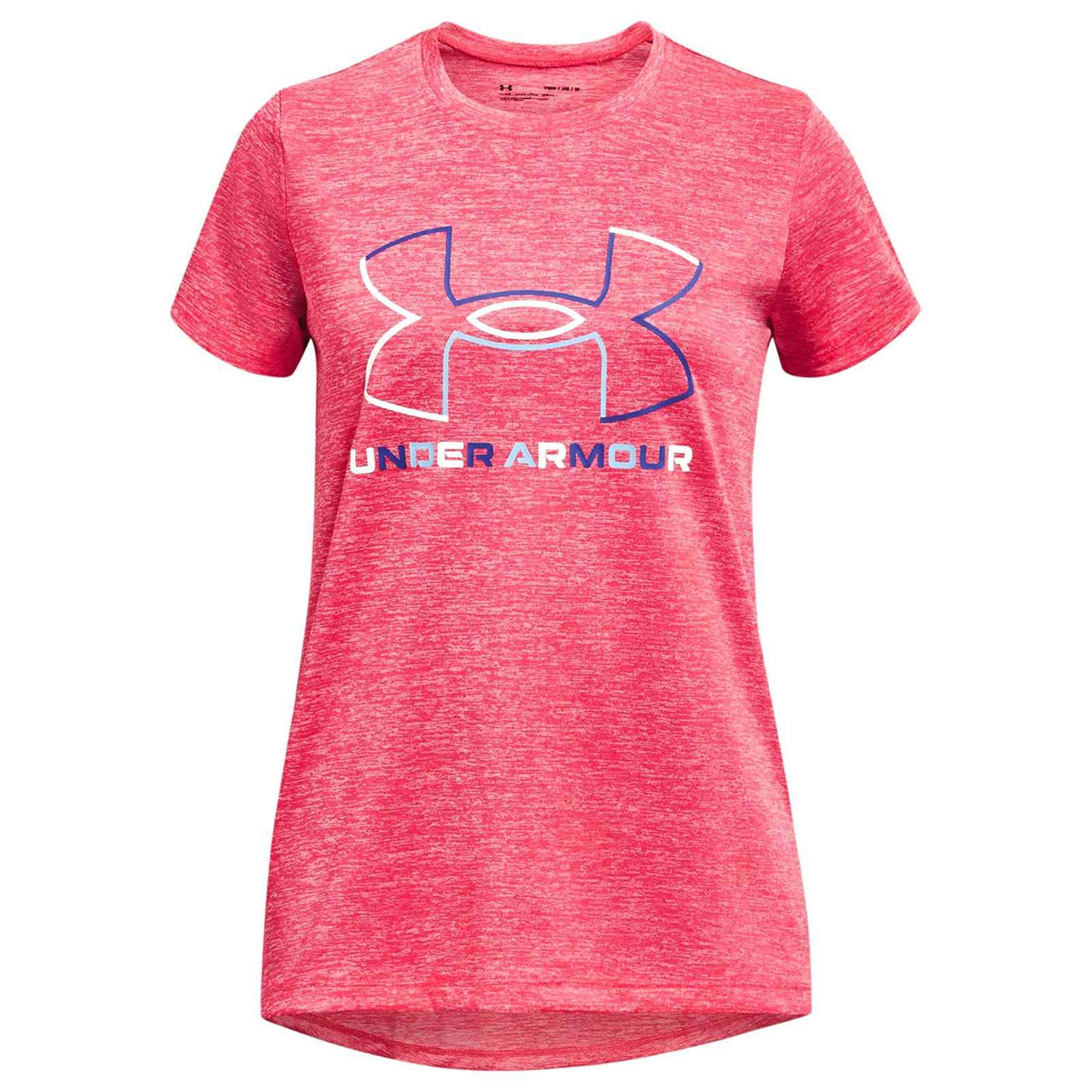 UA GIRLS TECH BL TWIST SS TEE PINK