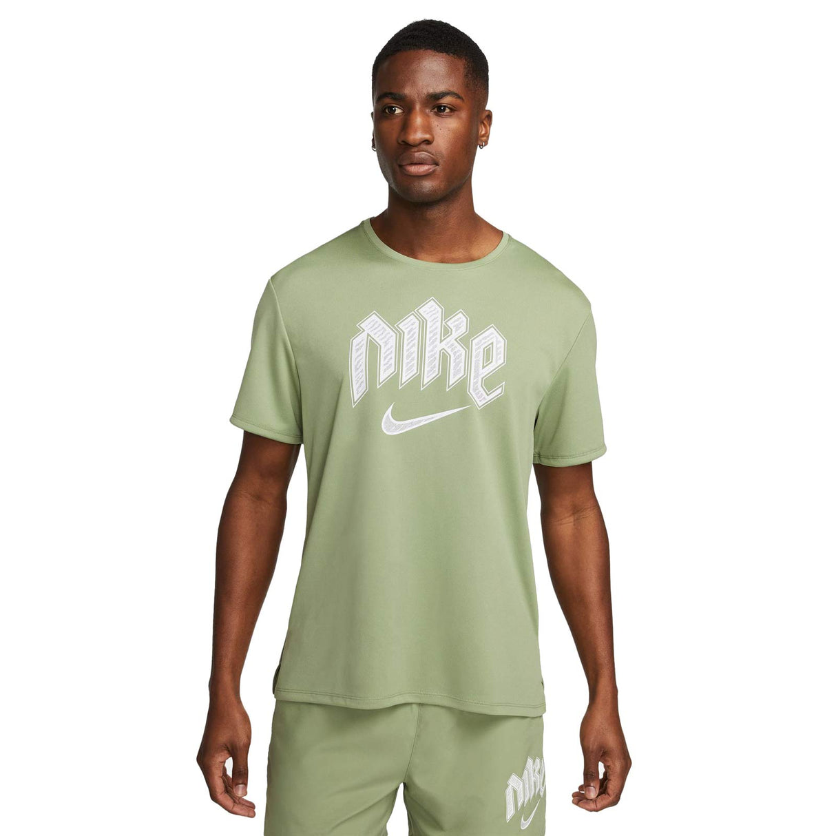 Nike Mens DF Run DVN Miler SS Green