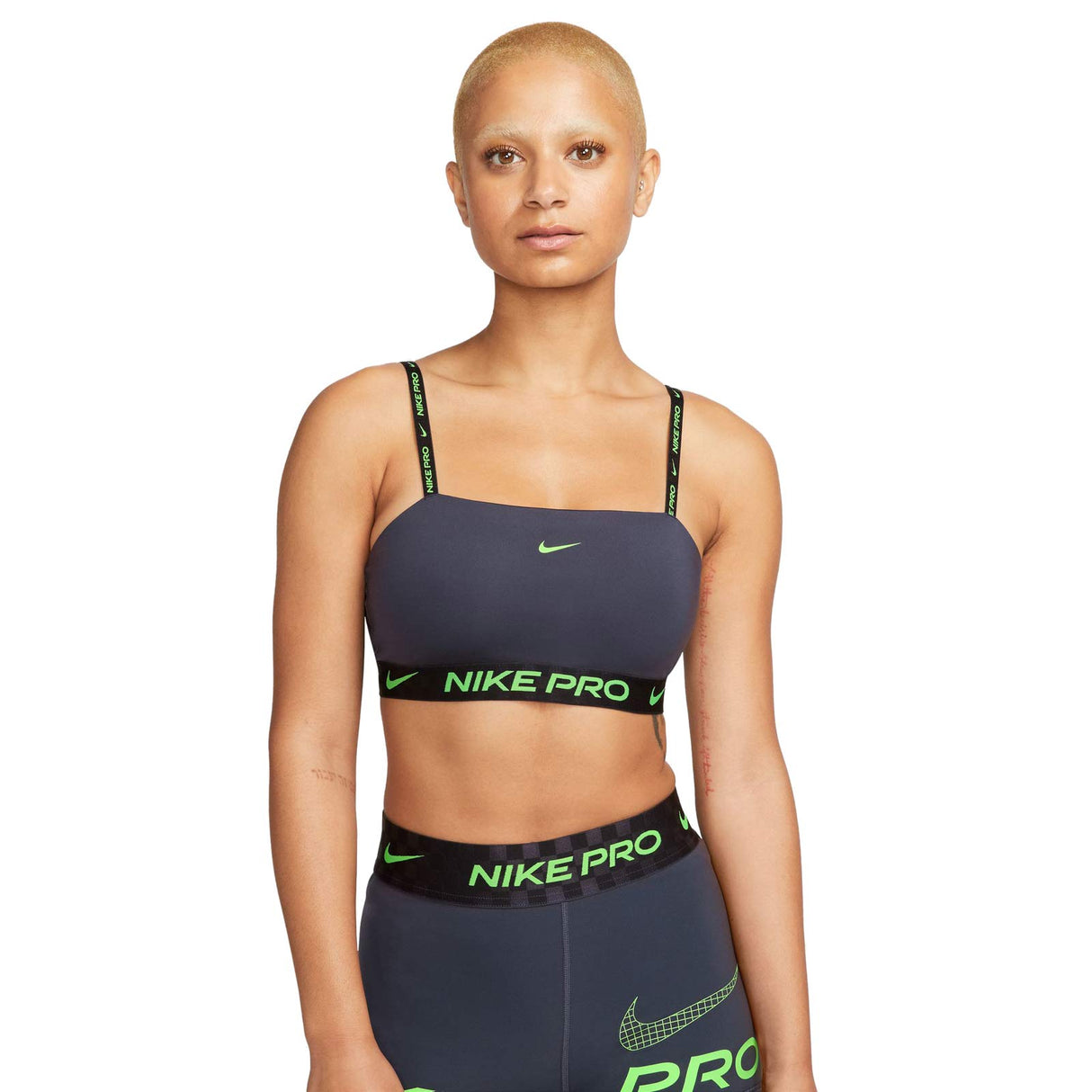 Nike Wmns DF Indy Bandeau Bra Grey