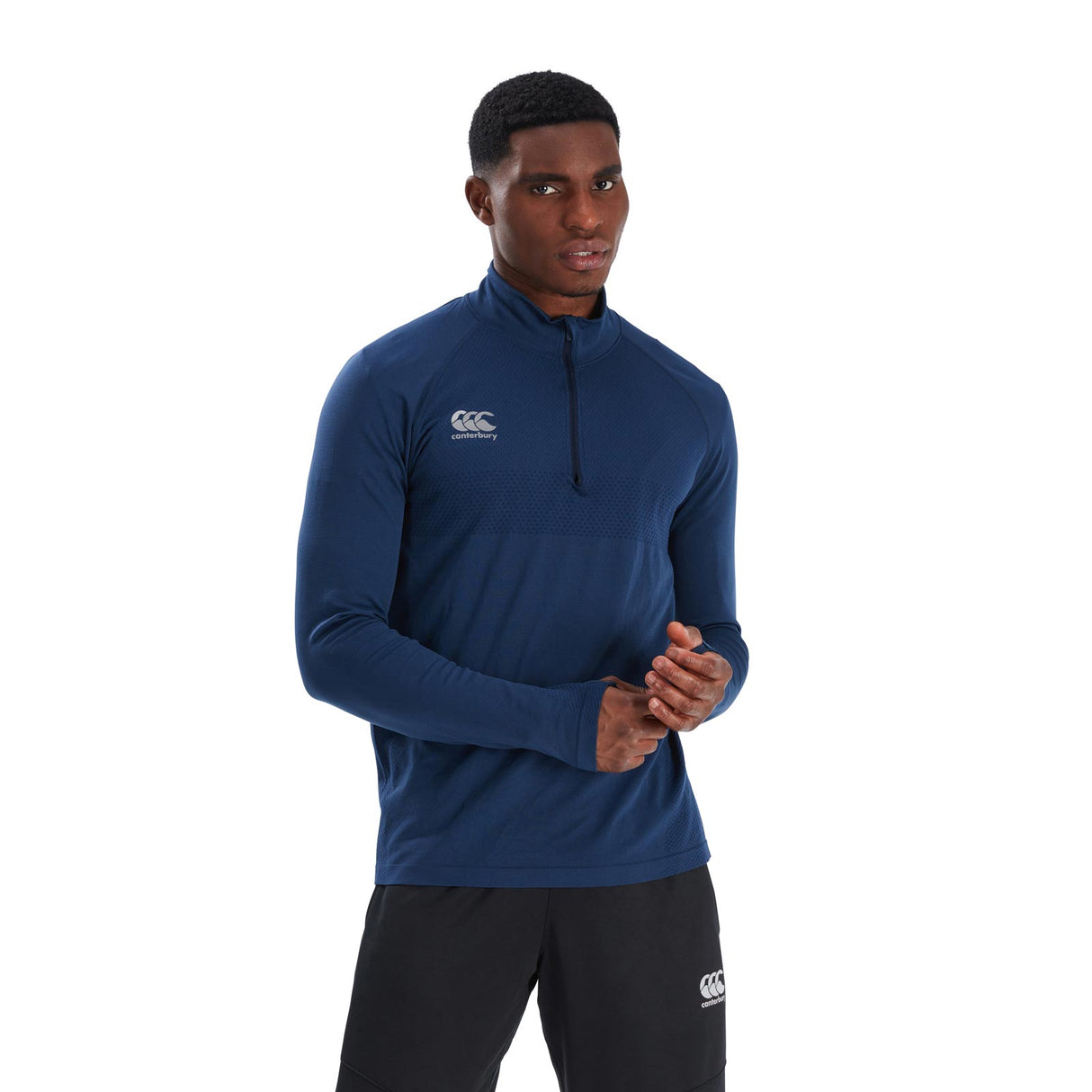Canterbury Mens Seamless HZ Top Navy