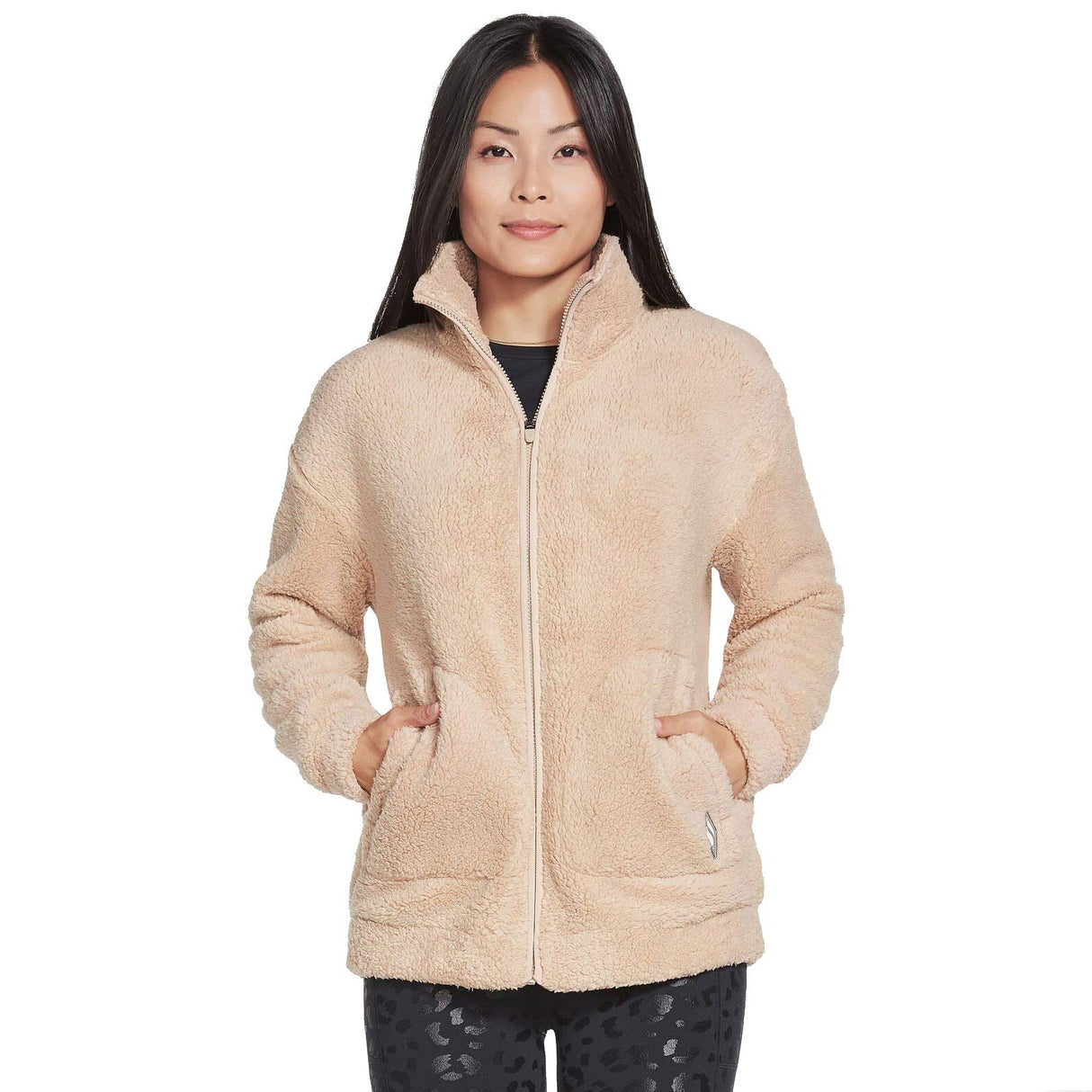 SKECHERS GOLOUNGE DOWNTIME JACKET BEIGE