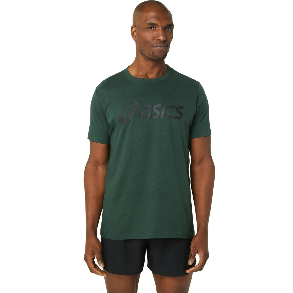 Asics mens Big Logo Tee Green