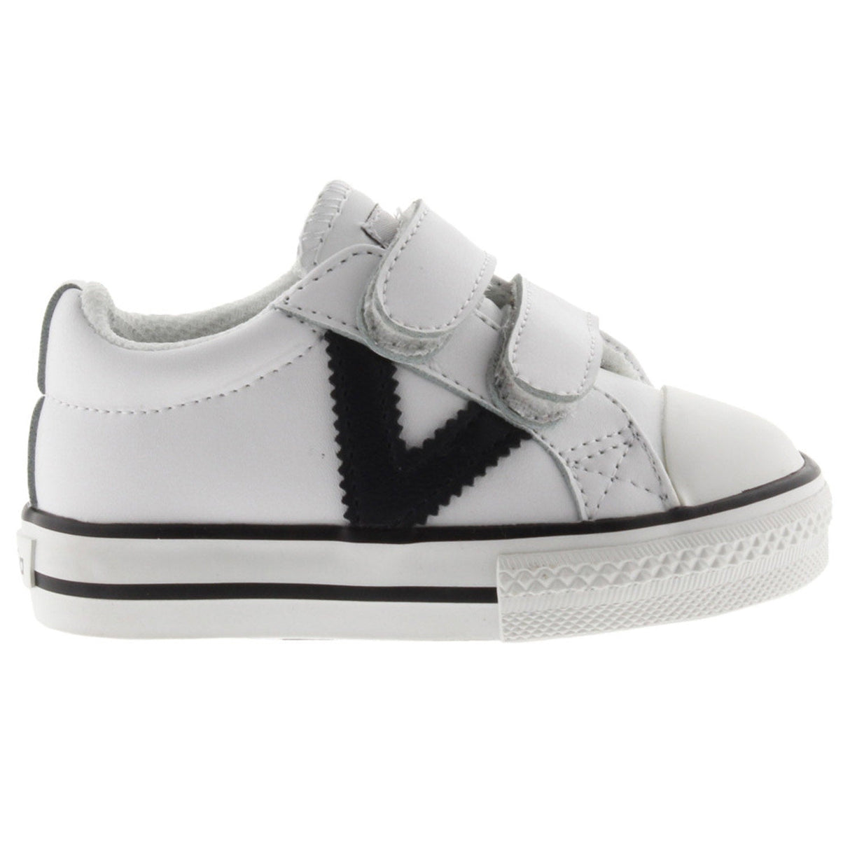 Victoria Velcro Canvas Sneaker Jnr Wh/Bk