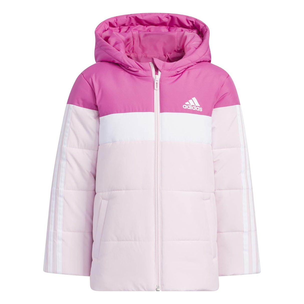 adidas Jnr Girls Pad Jacket Pink