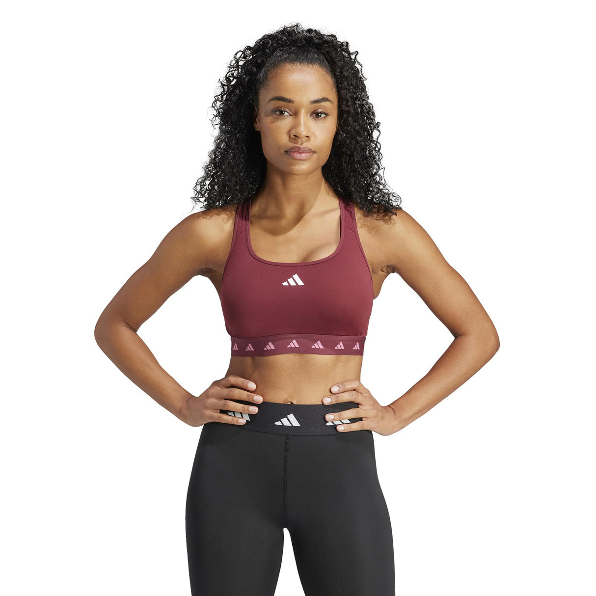 adidas Womens PWR MS Tech Fit Bra Purple