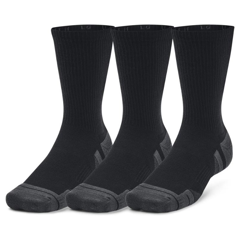 UA Performance Tech 3pk Crew Black