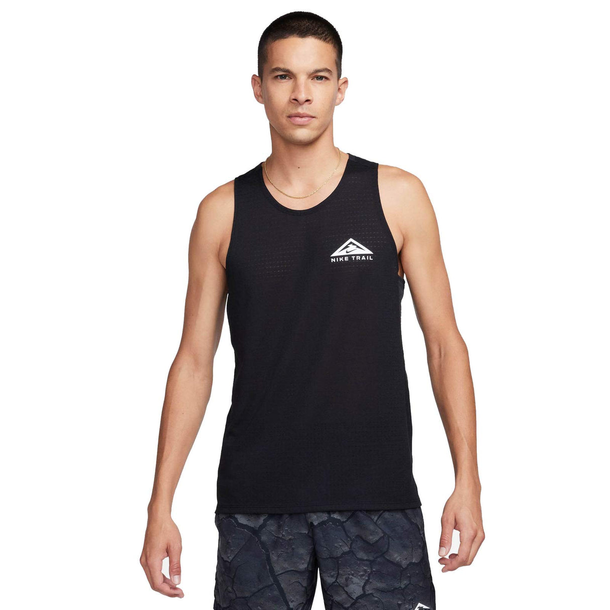 NIKE DF TRAIL Mens TANK SOLID Black