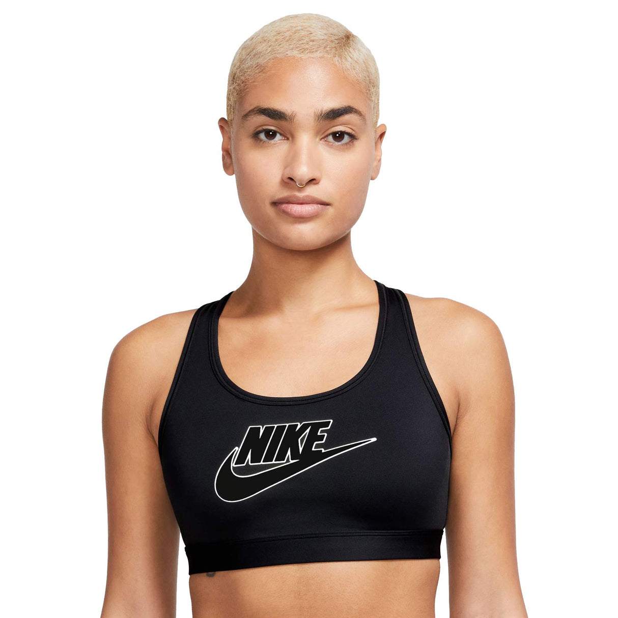 Nike Wmns Swoosh Med SPT Futura Bra Blac