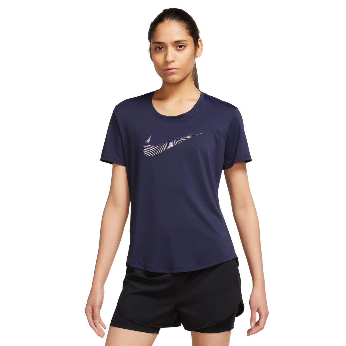 Nike Wmns NK DF Swoosh HBR SS Top Purple
