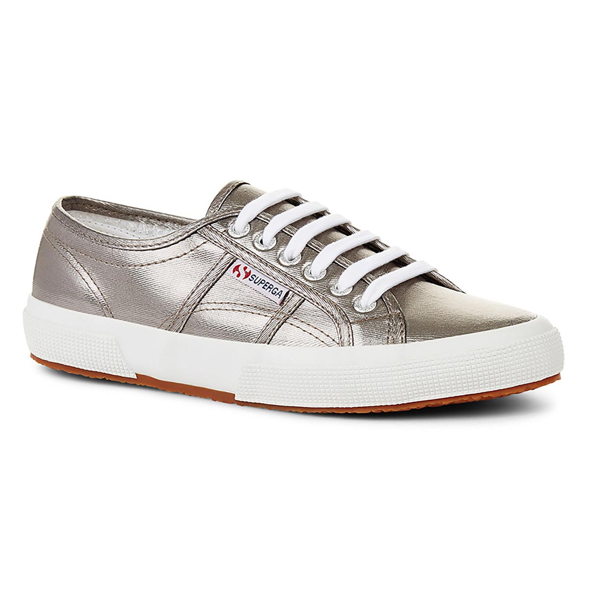 Superga Canvas Sneaker Metallic Wmn Grey