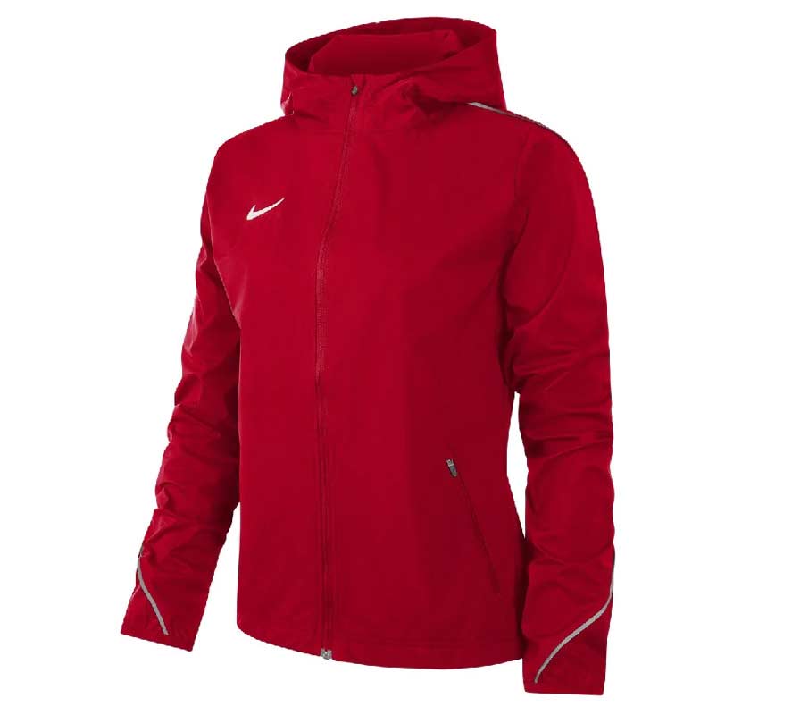 NIKE WOMENGÇÖS WOVEN JACKET RED/WHT
