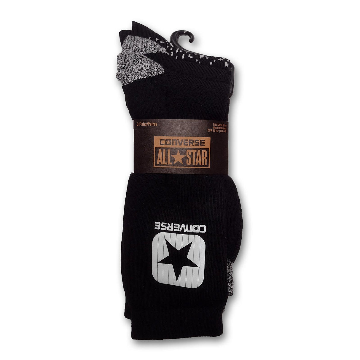 Converse Reflect Crew Mens Socks Blk/Wht