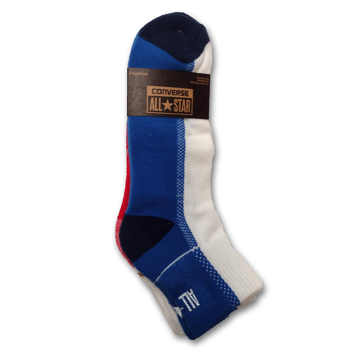 Converse Reflective Mens Socks Wht/Blue