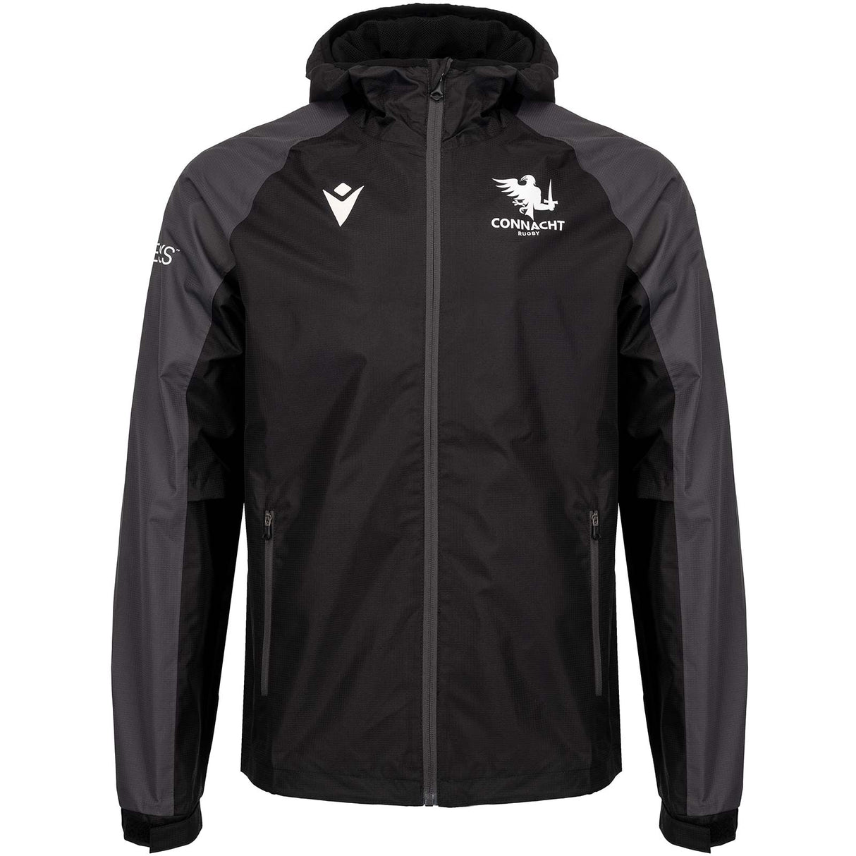 Macron Connacht 23/24 Wproof Jacket Blk