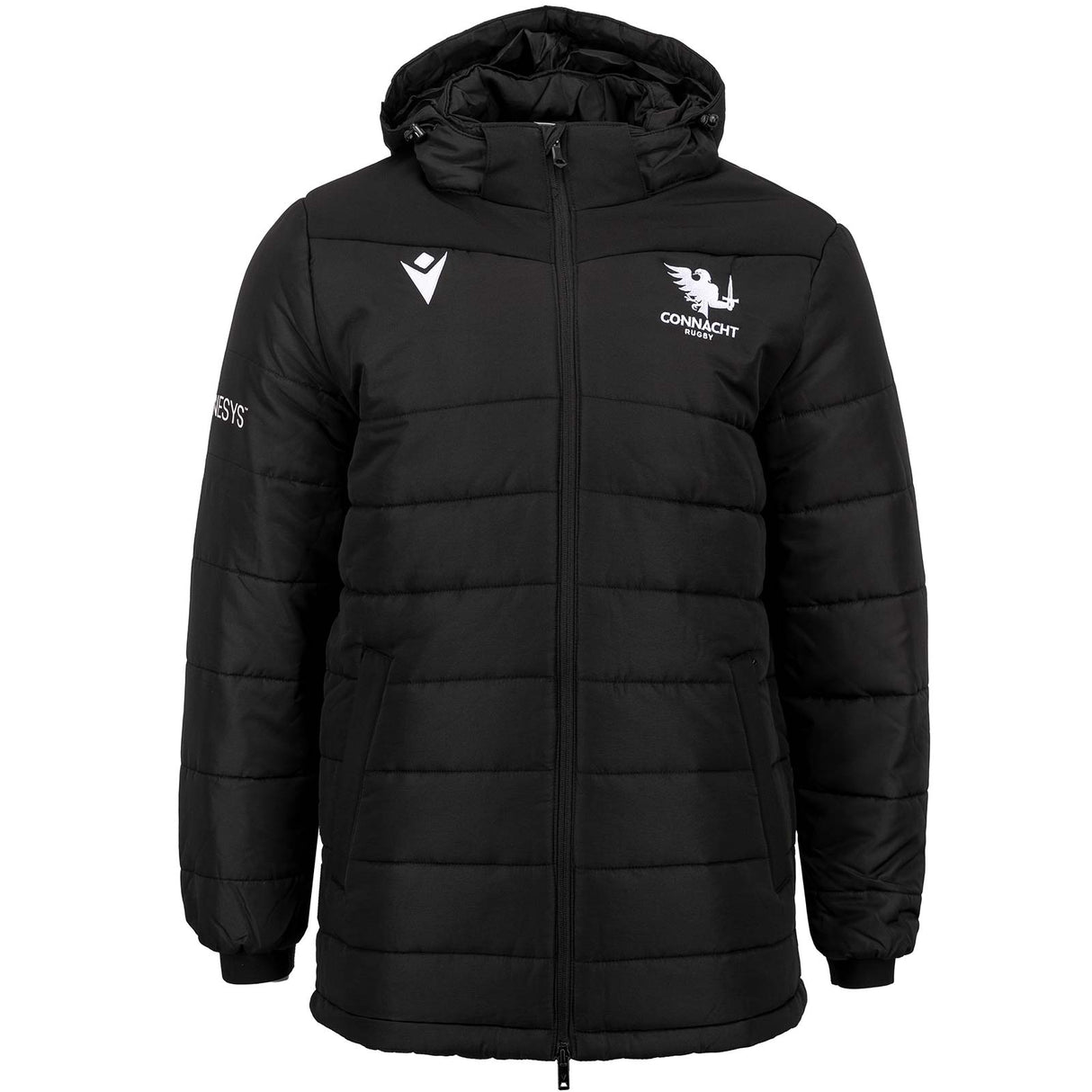 Macron Connacht 23/24 Padded Jacket Blk