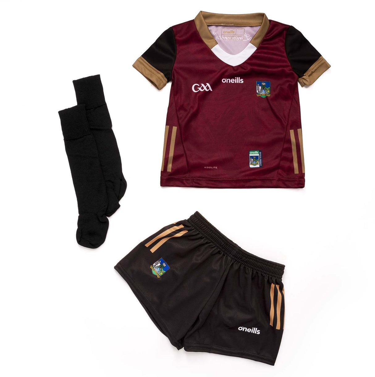 O'Neills Limerick 23 Alt Kids Kit Maroon