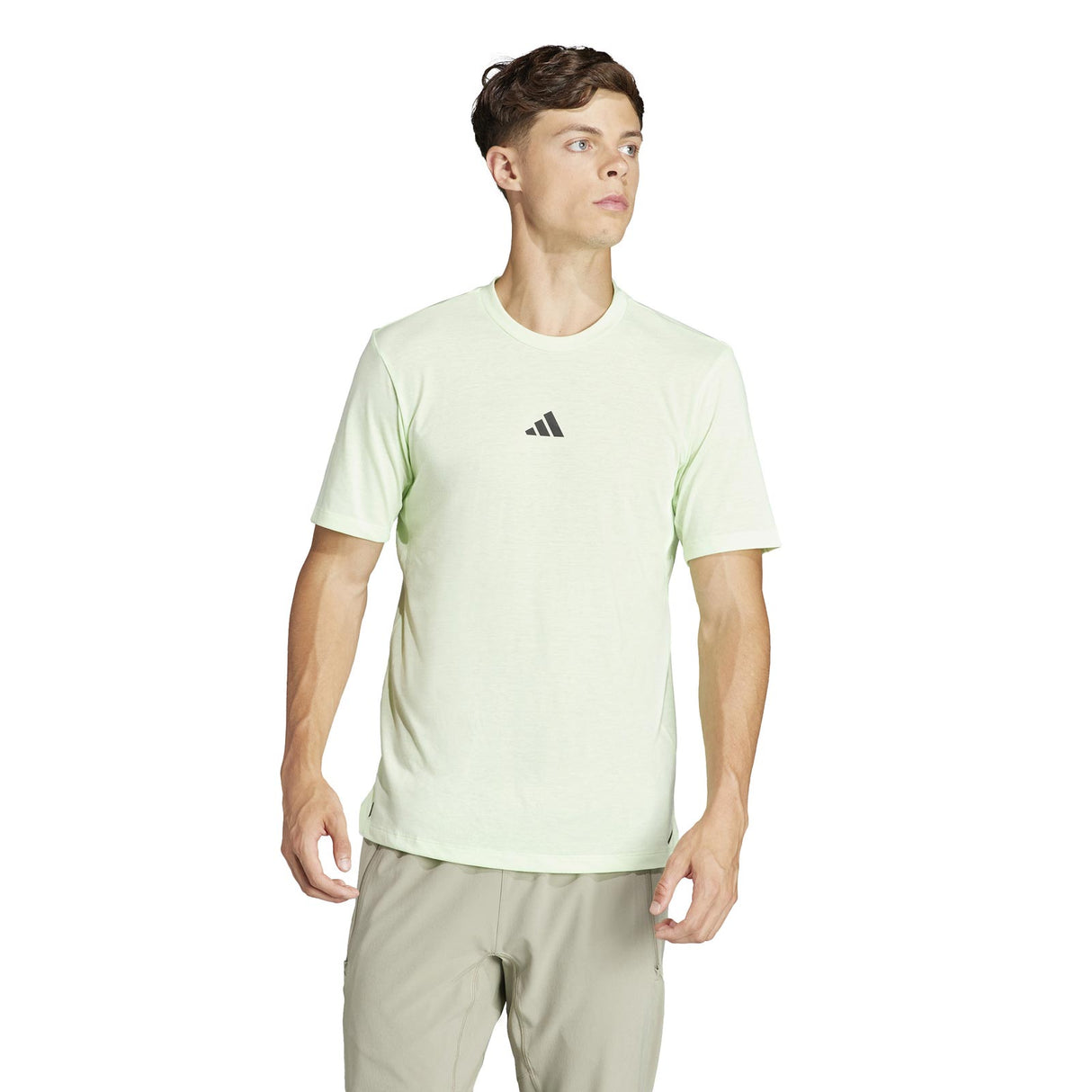 adidas mens WO Logo Tee Green