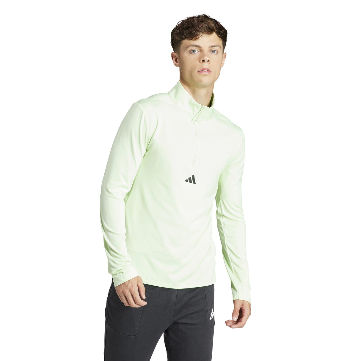 adidas Mens WO QZ Top Green