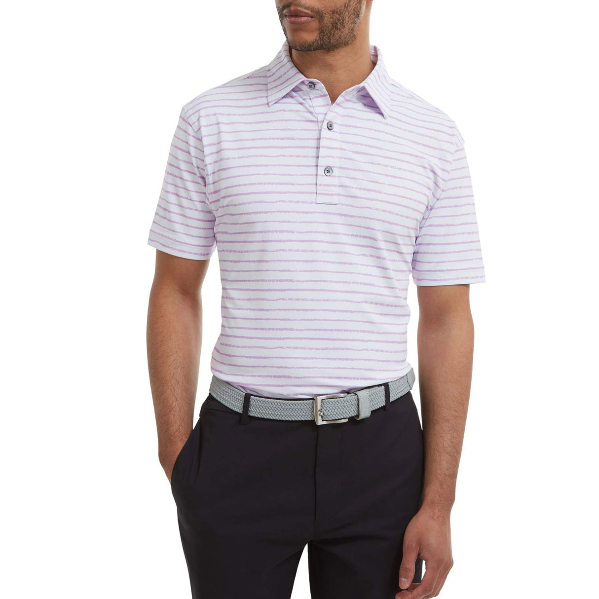 Footjoy Print Pique Polo White