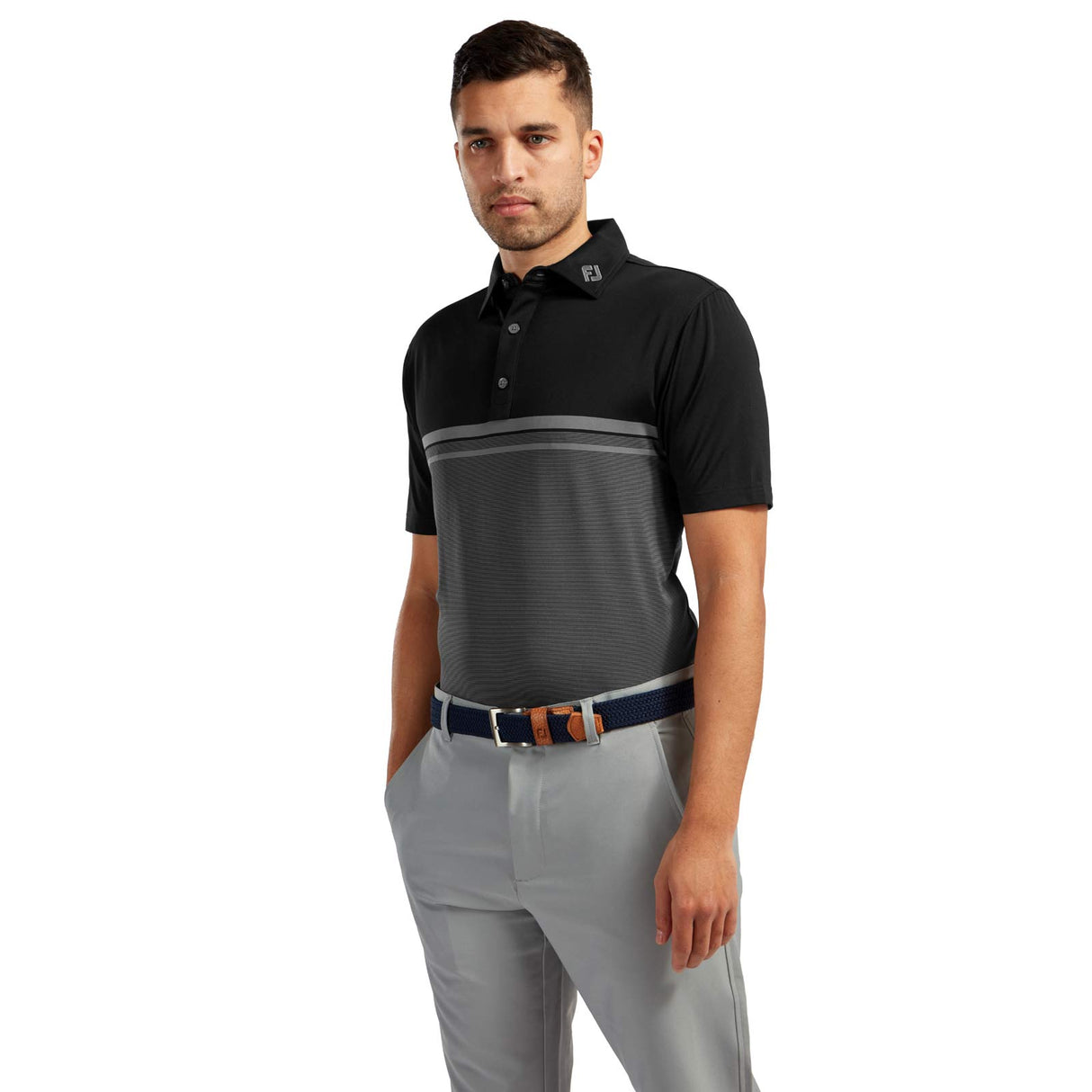 Footjoy Stripe Polo Black