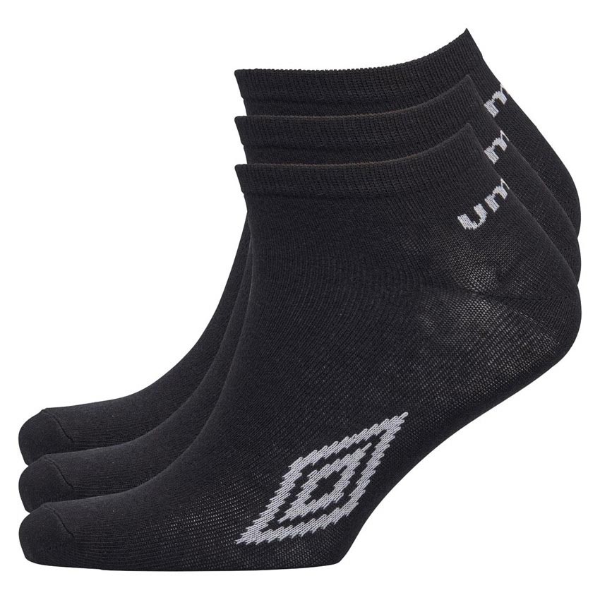 Umbro 3 Pack Trainer Socks Adult Black