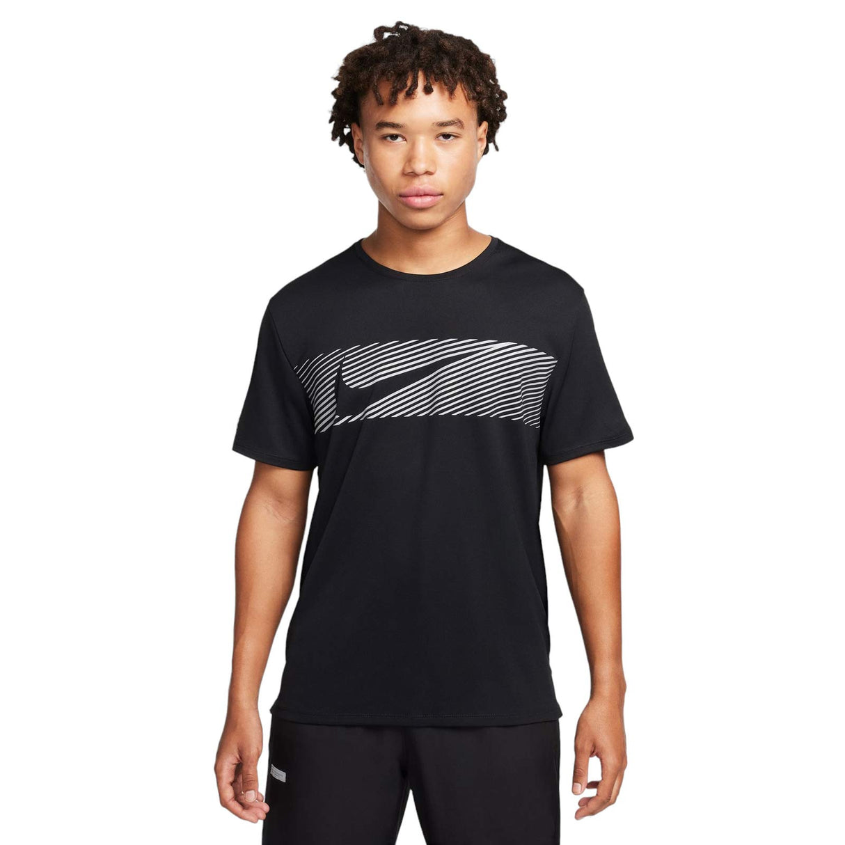 NIKE MENS FLASH MILER TOP BLACK