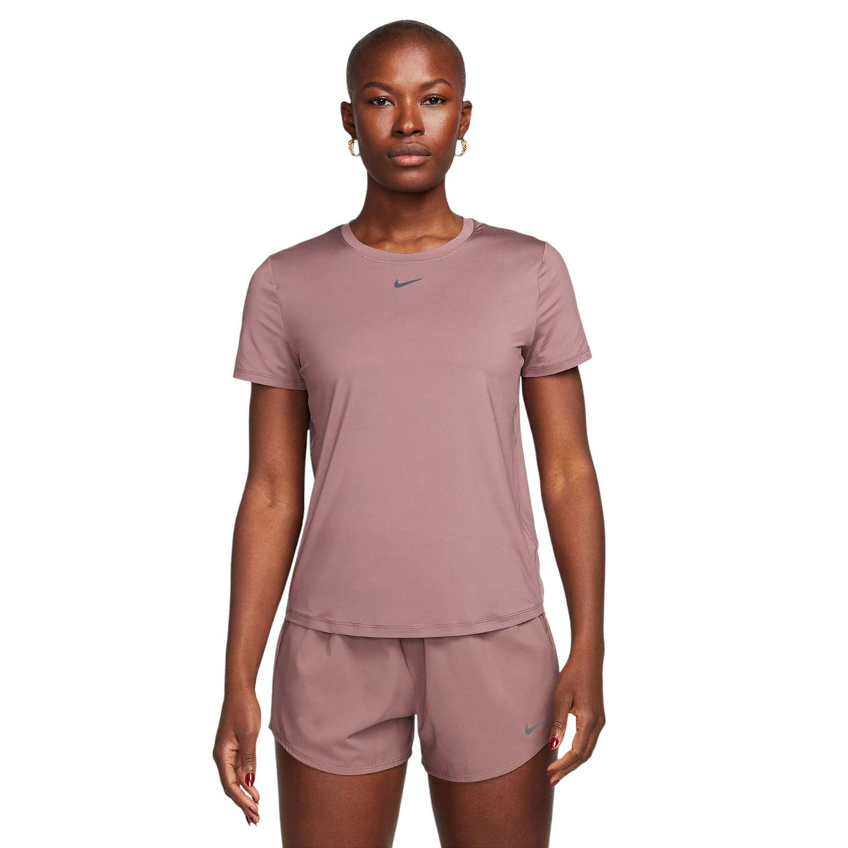 Nike Wmns One Classic DF SS Top Brown