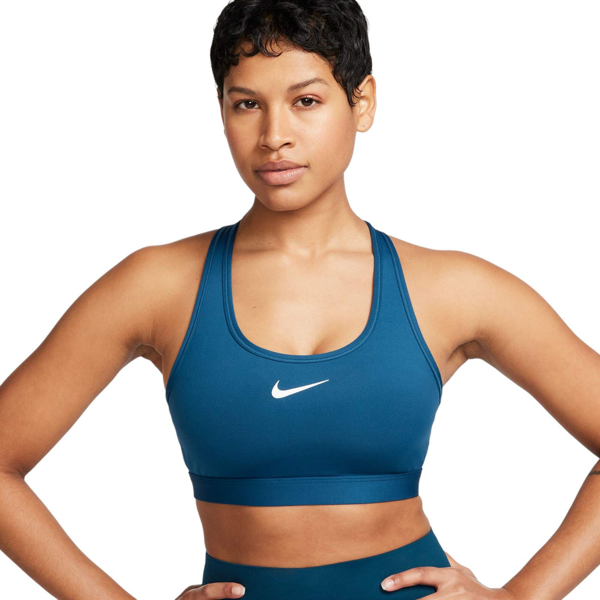 Nike Wmns Swoosh Med Sup Bra Blue